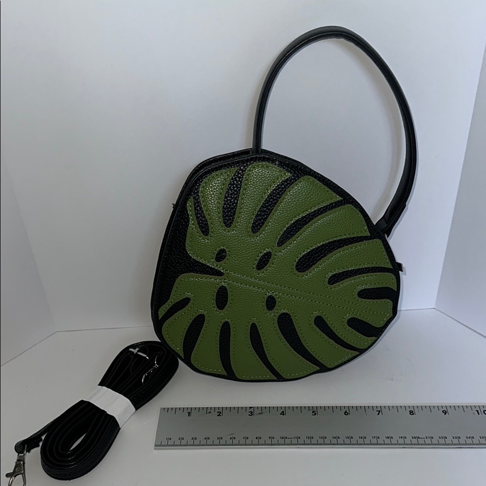Green Monstera Leaf Women's cross body Bag